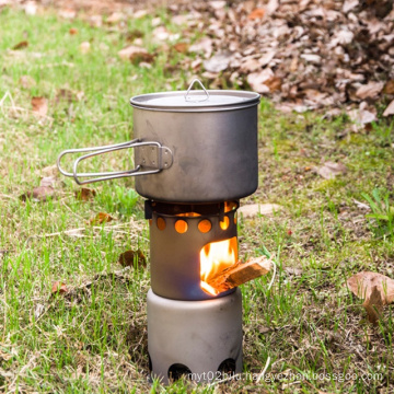 Titanium Foldable Stove with Cross Stand